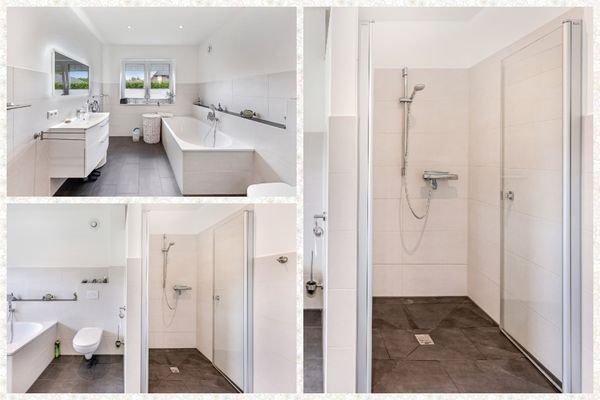 mit Badewanne und XXL-Dusche