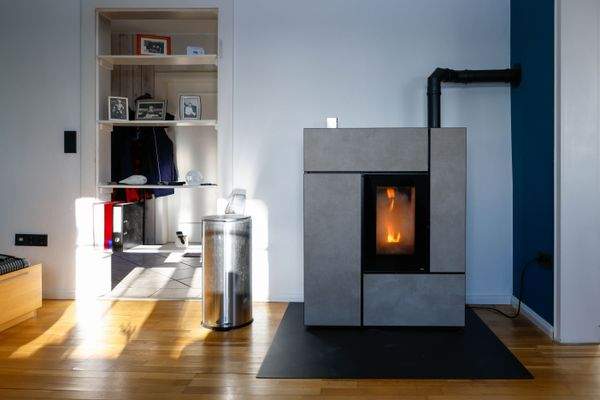 Ofen im Wohnzimmer