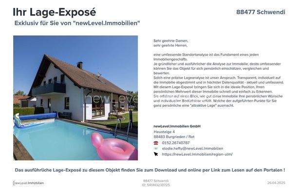 Hinweis auf das Lage-Exposé