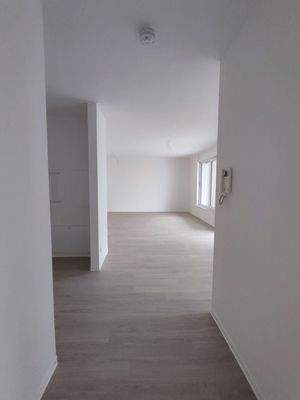 Blick vom Bad in Richtung Wohnzimmer