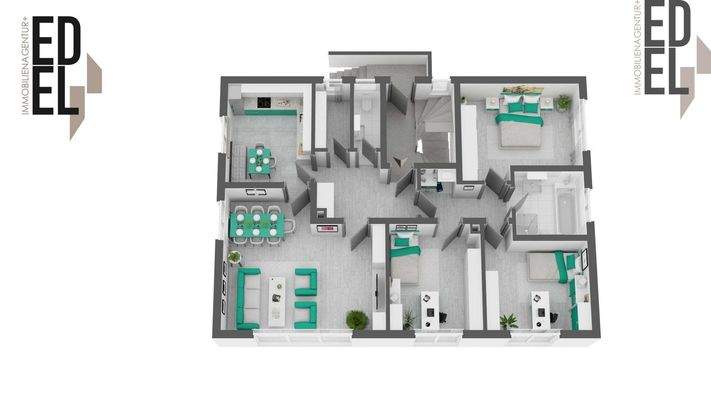 Grundriss EG Zweifamilienhaus