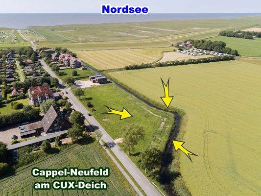 kurzer Fußweg zum Nordseedeich
