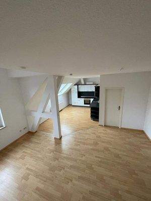 Blick von der Treppe zur unteren Wohnebene