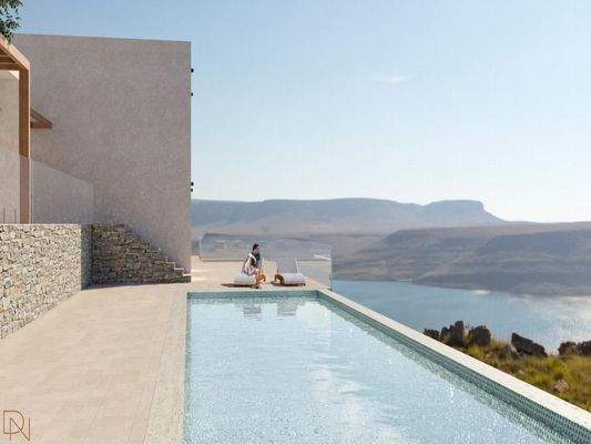 Kreta, Schisma Eloundas: Exklusives Grundstück mit Meerblick und Baugenehmigung zu verkaufen