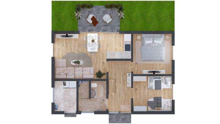 Grundriss EG Draufsicht