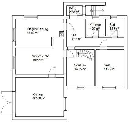 Grundriss Kellergeschoß