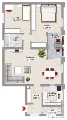 Grundriss Immografik ETW Fü Lange Str. 24