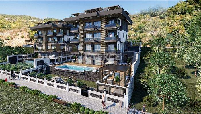Apartments with Panoramic Sea View in Alanya Cikcilli