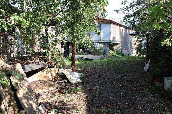 Blick auf die Gebäude