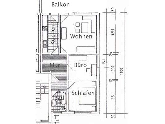 3-Zimmer-Obergeschosswohnung