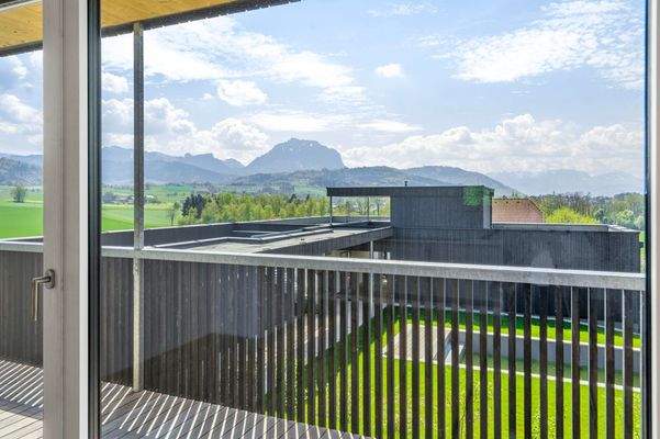 Bergpanoramablick vom Schlafzimmer