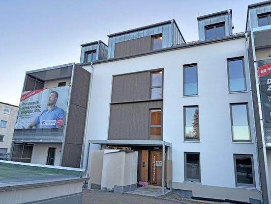 Ansicht der Fassade - Baustand Dezember 2025