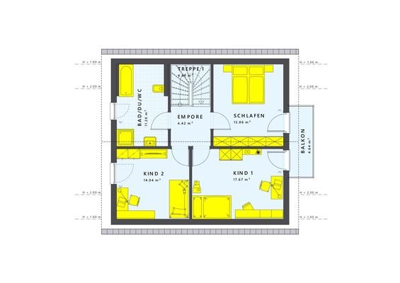 Das DG des Sunshine 136 bietet viel Platz