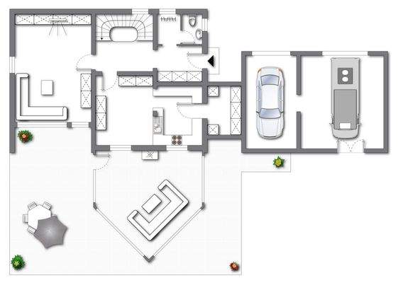 Erdgeschoss (kein Maßstab - Details können abweichen)