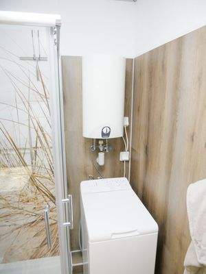 Duschbad mit Durchlauferhitzer