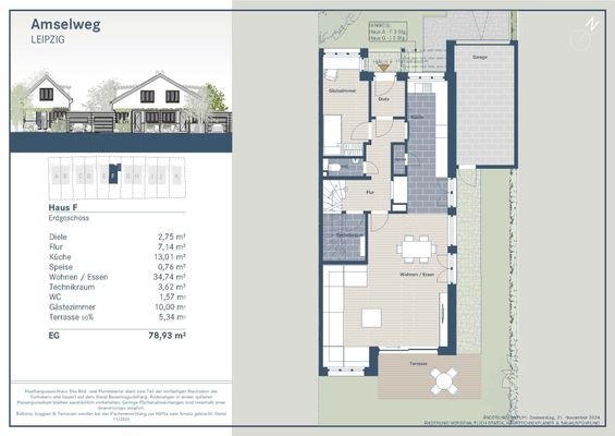 Grundriss Haus F Erdgeschoss