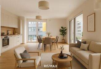 Wohnung - Wohn-Ess-Kochen Visualisierung