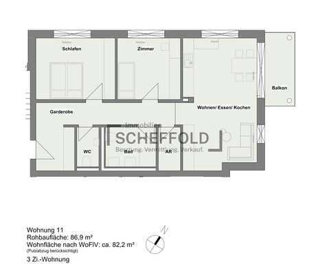 Grundriss Whg Nr. 11