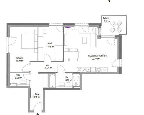 Grundriss Wohnung 19.16