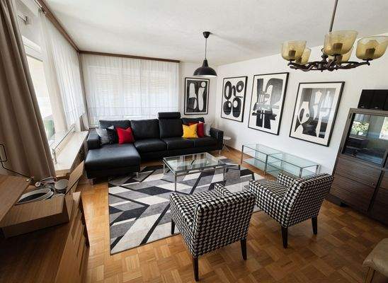 EG Wohnzimmer - Einrichtungsbeispiel (KI generiert)