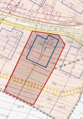 Bebauungsplan mit Baufenster