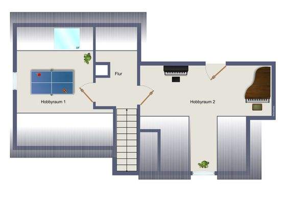 Grundriss Wohnraum DG