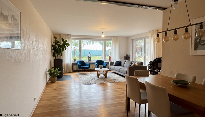 Wohnzimmer KI-generiert