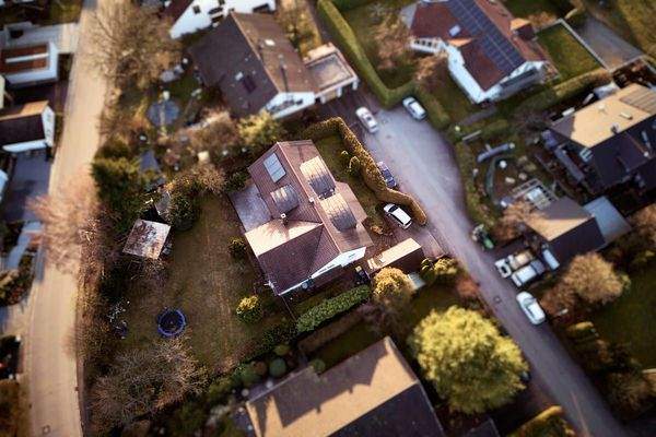 Blick auf das Grundstück