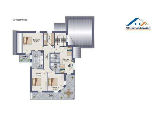Grundriss Pension Dachgeschoss