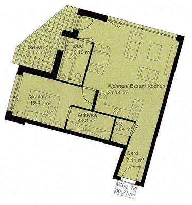 Grundriss zur Wohnung