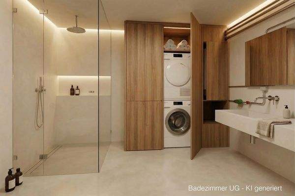 Waschküche und Badezimmer im UG - KI generierte Inspiration