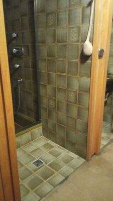 Dusche im UG neben d. Sauna