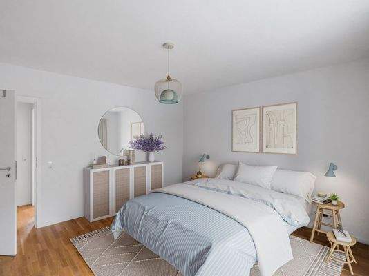 Schlafzimmer eingerichtet