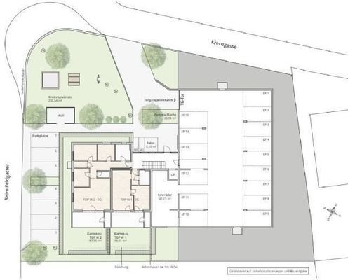 Lageplan, 1.200 EG