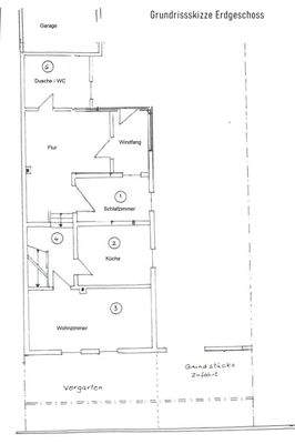 Grundrissskizze Erdgeschoss