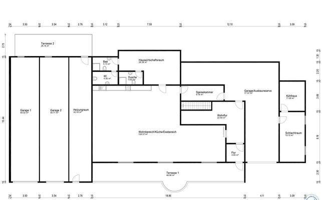 S&P | Grundriss Erdgeschoss Hauptwohnung
