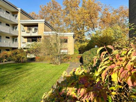 Blick zum Haus und zur Wohnung