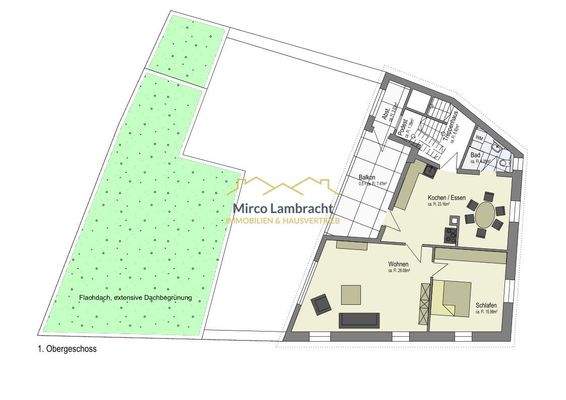 Grundriss Whg. 2 im 1.OG