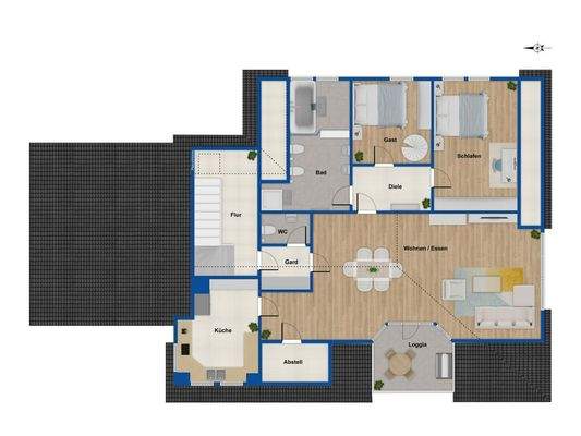 Grundriss Dachgeschoss I 