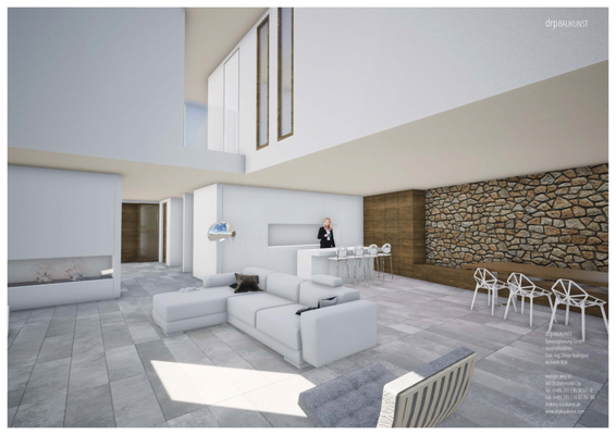 Perspektive offener Wohnbereich EG