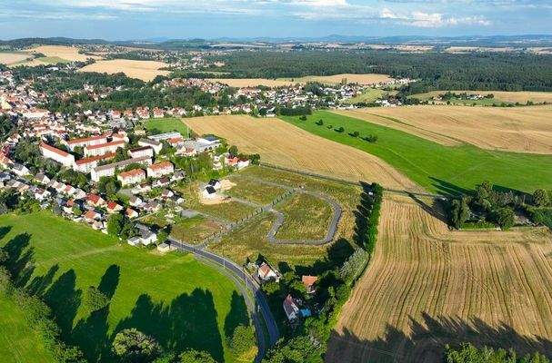Blick auf das Baugebiet