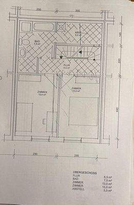 Obergeschoss (ursprüngl. Zuschnitt)