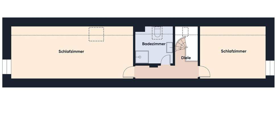 Grundriss ohne Maßstab / Obergeschoss