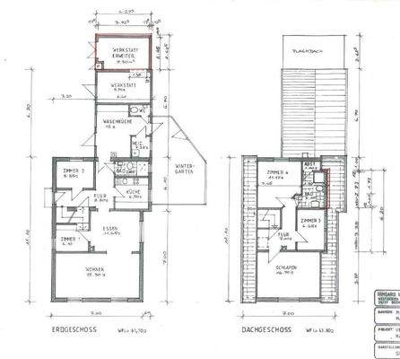 Grundriss EG und DG Hasbergerstr.104
