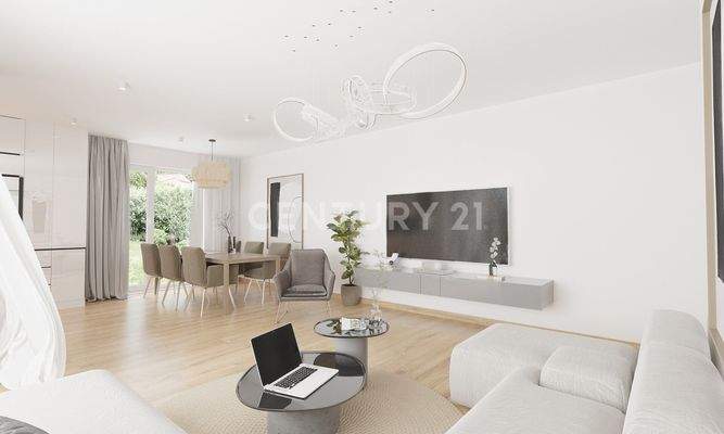 Wohn-, Ess- und Küchenbereich (visualisiert)