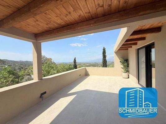 Kreta, Listaros: Moderne Villa mit Meer- und Bergblick, Gästewohnung und Pool zu verkaufen