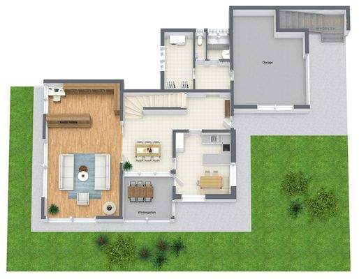 Erdgeschoß 3D Grundriss