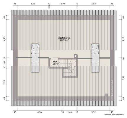 Grundriss ausgebauter Spitzboden