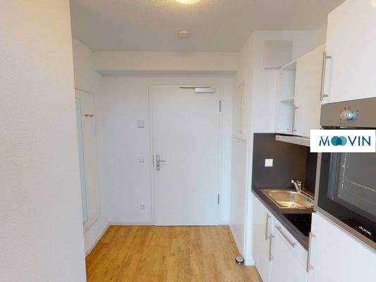 Ansicht III: Eingangs- und Küchenbereich