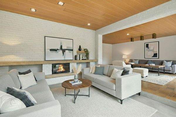 Kaminzimmer illustriert